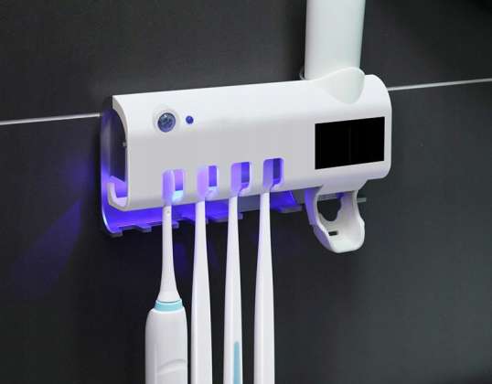 Esterilizador UV para escovas de dentes Manjedoura com dispensadores de pasta S:032-B