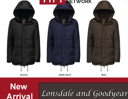 Colecția de paltoane de iarnă de înaltă calitate Lonsdale Goodyear, disponibilă în toate mărimile - Exworks Milano