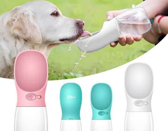 A-Ware Tragbarer Wasserspender für Hunde - 350ml - breiter Napf für kleine und große Hunderassen - Tragegriff zur praktischen Aufbewahrung
