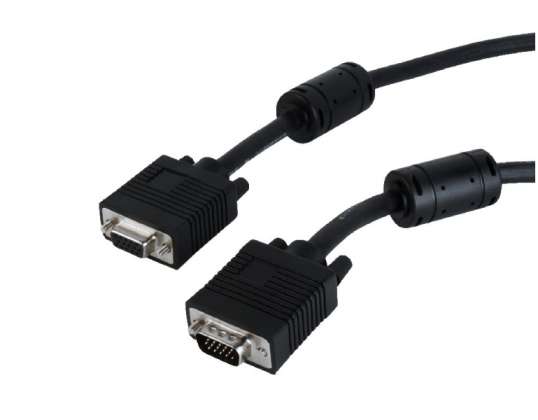 CableXpert VGA-Ext HD15M/HD15F z dvojnim ščitom w/2*ferit 3m CC-PPVGAX-10-B