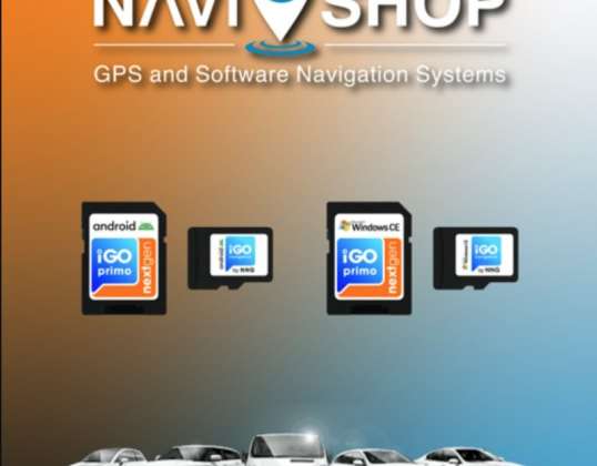 „MicroSD“ licencijuota „GPS Navi“ programinė įranga „WinCE“ ir „Android iGO Primo NextGen“
