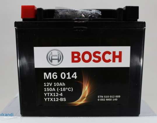 Bosch 0092M60140 Motorradbatterie M6 014 12V 10Ah 150A YTX12-4 YTX12-B