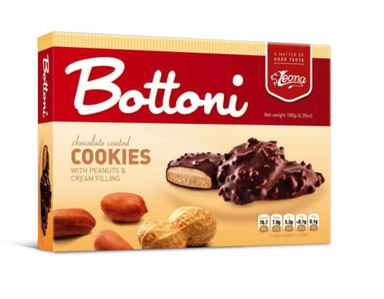 BOTTONI COOKIES 130g. - LEITE, COCO, AMENDOIM