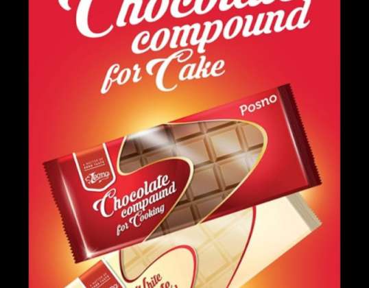 LEONA - CHOCOLATE for COOKING 100g. - White, Black