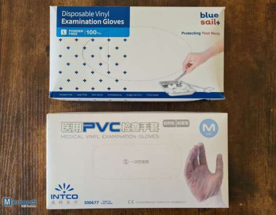 Mănuși de vinil medicale fără pulbere - Intco / BlueSail +