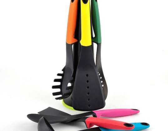 Cooking utensils kitchen utensils set 7 pieces, multicolored