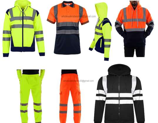 Hei Viz Vis Korkean näkyvyyden takki huppari työ vetoketjullinen hupullinen collegepaita fl