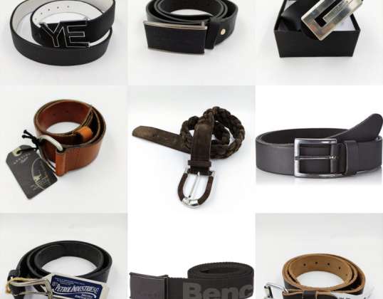 Set of Assorted Leather Belts from Prestigious Brands - Sizes 38 to 50
