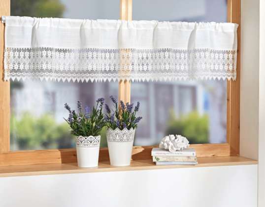 Rideau avec dentelle au crochet -9473-