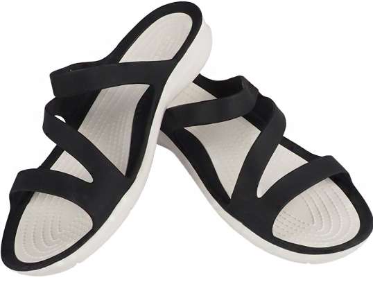 Crocs Swiftwater Women's Slippers Sandal Black & White 203998 066 203998 066