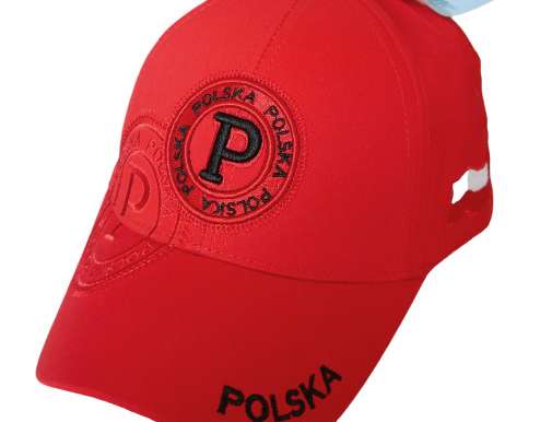 100% bawełna czapka z daszkiem dla kibica z haftem POLSKA różne kolory