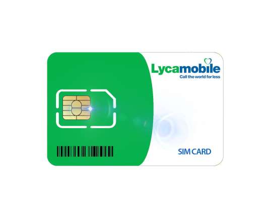 Tarjeta SIM Lycamobile sin crédito