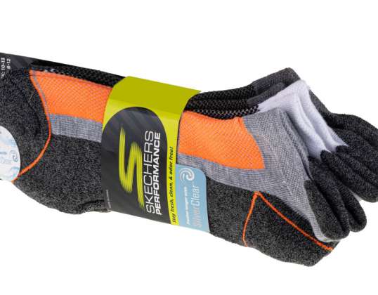 Skechers 3pk Hommes 1/2 Terry Chaussettes S114661-GYOR S114661-GYOR