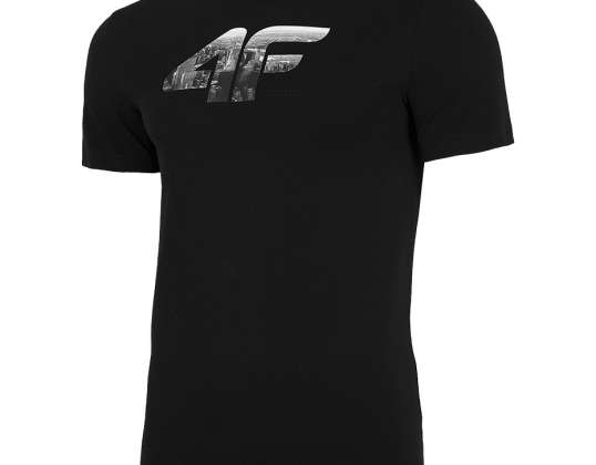Men's T-shirt 4F deep black H4L21 TSM024 20S H4L21 TSM024 20S