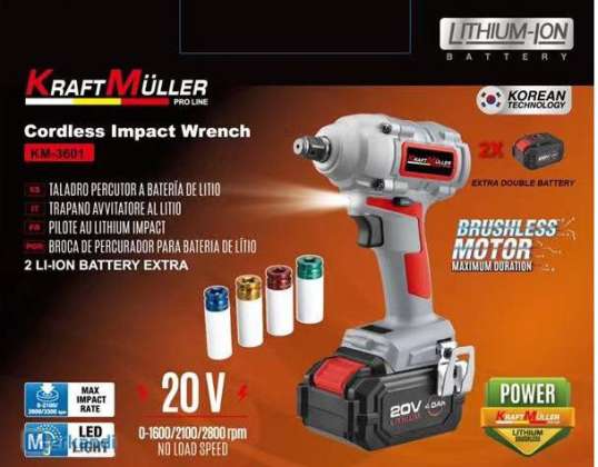 Cordless Impact Wrench, GOXAWEE 20V Double Batteries