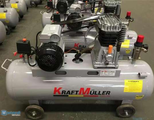 KRAFTMULLER Compressore d'aria professionale 100L/50L/24L - Commercio all'ingrosso