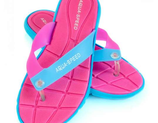 Aqua-Speed Bali Roze-Blauwe Slippers 03 479 03 479