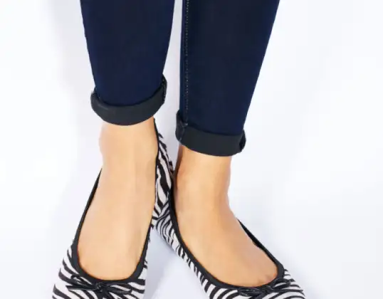 Cleo zebra &#39;Butterfly twists&#39; ballerina shoes