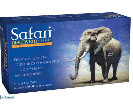 Blossom / Safari wholesale blue nitrile gloves - powder free, 3.5 g