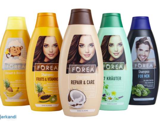 Shampoo Forea, deodorante, sapone in crema - Dentifrici Emaldent