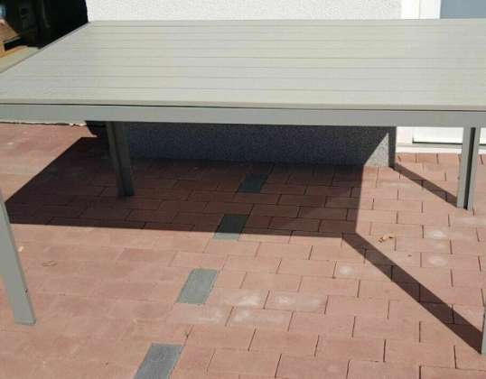 Alumínium kerti asztal Bakontisch étkezőasztal kerti bútor 150 x 90 cm