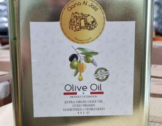 Olio Extra Vergine di Oliva 4.4L - Qualità Superiore - Prodotto del Libano
