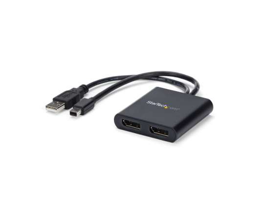StarTech.com Mini DisplayPort to DP Multi Monitor 2-Port MST Hub MSTMDP