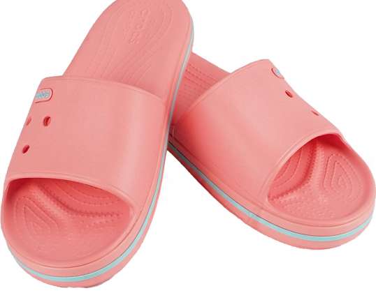 Crocs Crocband III Coral-Mint Slide Slippers 205733 7H5 205733 7H5