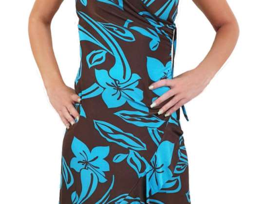 Robes &#39;Classic tricot&#39; marron/bleu avec dentelle