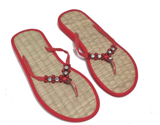 14 paires de tongs Livera pour femmes avec perles et perles