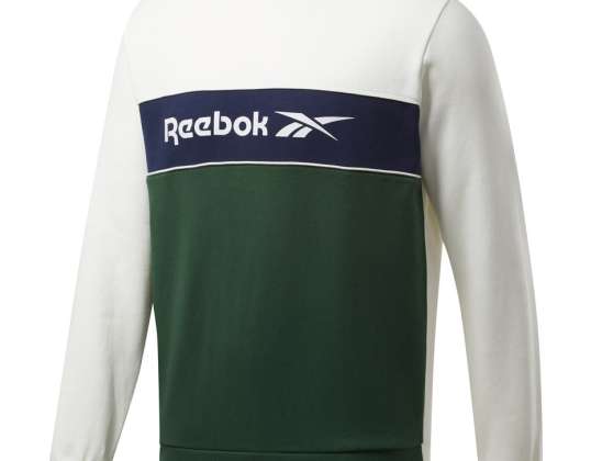 Herren Sweatshirt Reebok Classic Linear Crew weiß-grün FT7335 FT7335