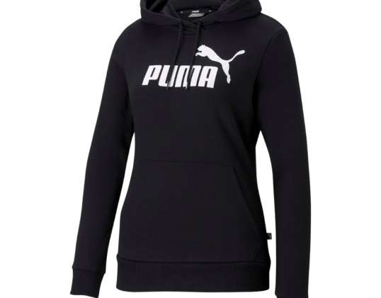 Felpa donna Puma ESS Logo Felpa con cappuccio TR nero 586791 01 586791 01