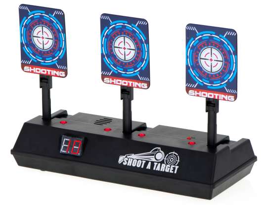 Shooting target for a rifle launcher, electronic shooting range, 3 targets, digital counter