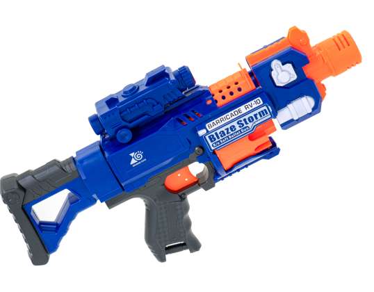 Rifle Dardo de Espuma Cañón Pistola Mira 20 Dardos Azul