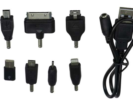 Adaptador de cargador GSM 8in1 Iphone Micro USB USB-C