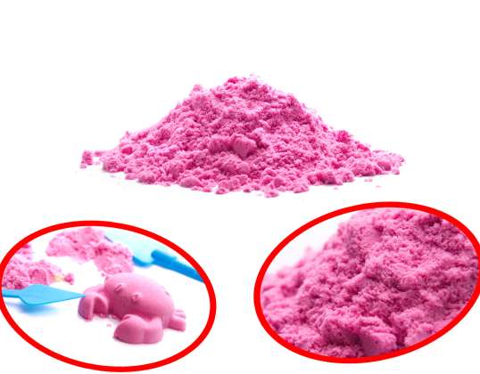 Kinetisk sand 1kg i en rosa påse