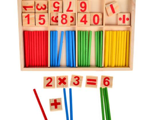 Contando varas ábaco varas números conjunto educacional montessori