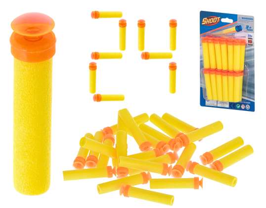 Arrows, ammunition cartridges compatible with NERF for yellow 24pcs.