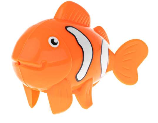 Jouet de bain à manivelle Orange Fish