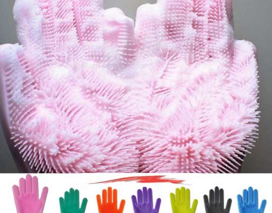 SILICONE KITCHEN CABIN WASHING GLOVES SKU:074-A (stock in Poland)