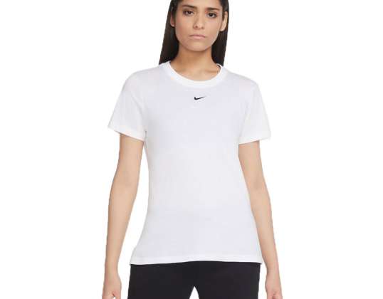 Nike NSW Essntl Μπλουζάκι Ss Πλήρωμα Lbr γυναικείο μπλουζάκι λευκό CZ7339 101 CZ7339 101