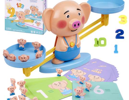 Vågar pedagogiskt lärande för att räkna stor gris
