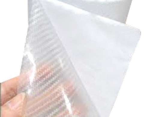 Rouleau de feuille de carbone 3D transparent 1,27x28m