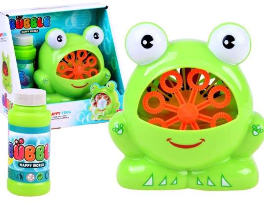 Soap bubbles bubble machine liquid frog frog
