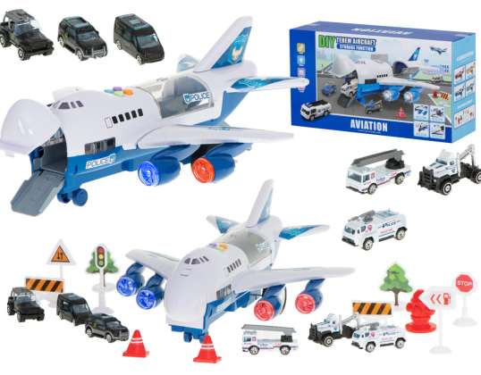 Transporter airplane 6 cars police side/front
