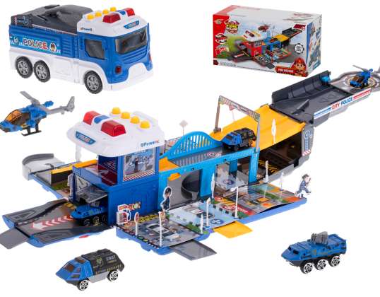 Transporter, police car, fold-out parking + accessories