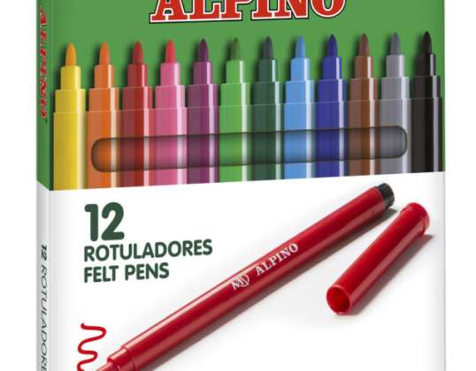 ALPINO Μαρκαδόροι κλασικοί δείκτες 12 χρώματα
