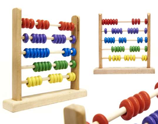 Perinteinen puinen abacus oppii laskemaan