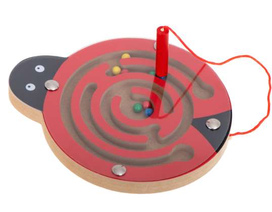 Magnetisk labyrint af mariehøne bolde