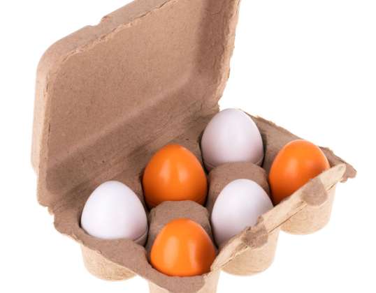 Ouă din lemn Montessori pentru joacă gălbenușuri detașabile